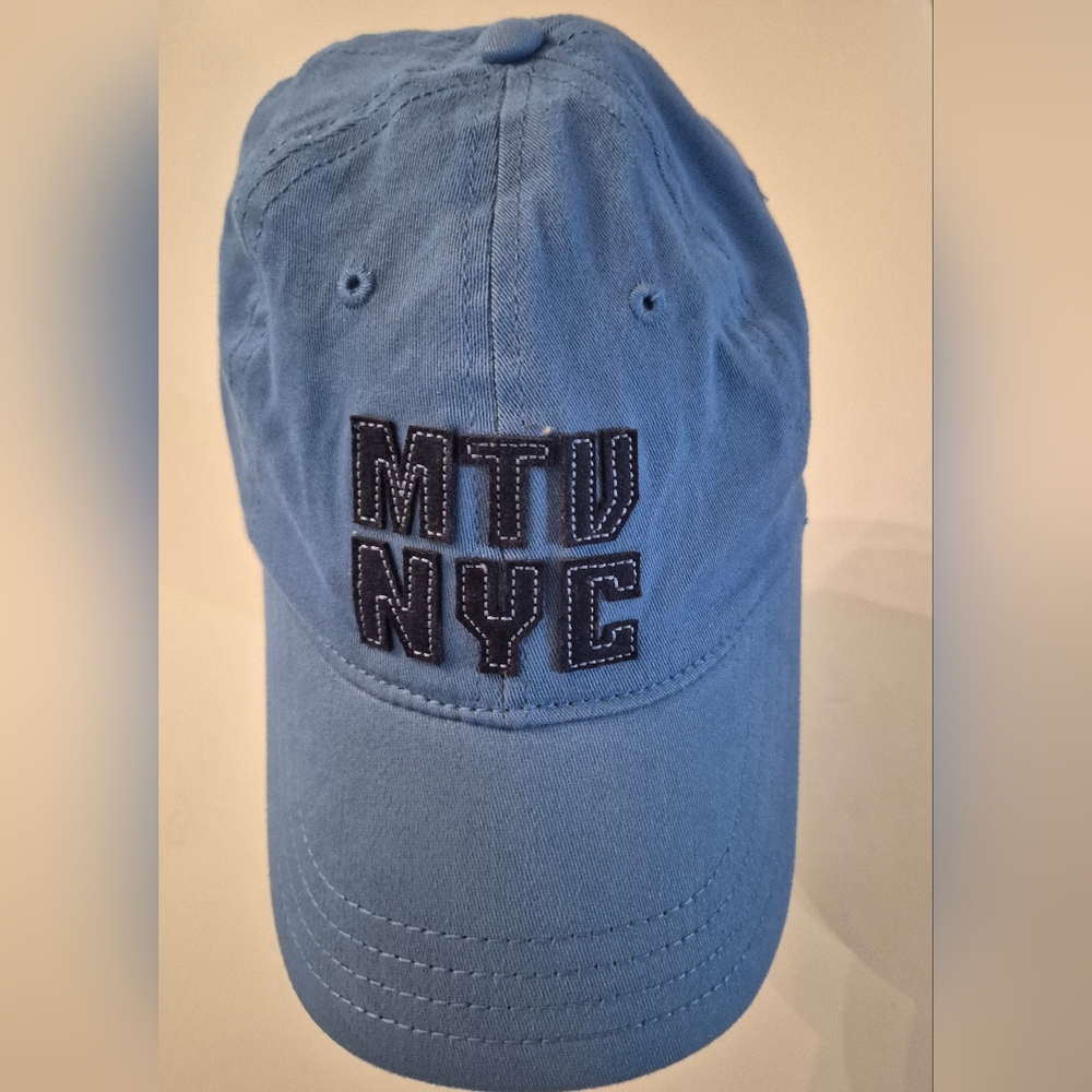 MTV Blue Denim Hat with Embroidered Logo